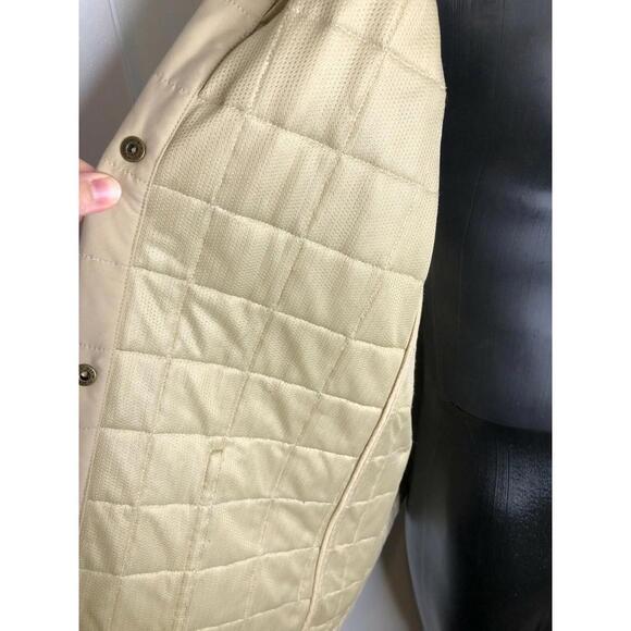 Beretta Sport Womens Quilted Coat Beige Thermore Insulated Cool Max Italy 12 - Picture 6 of 9